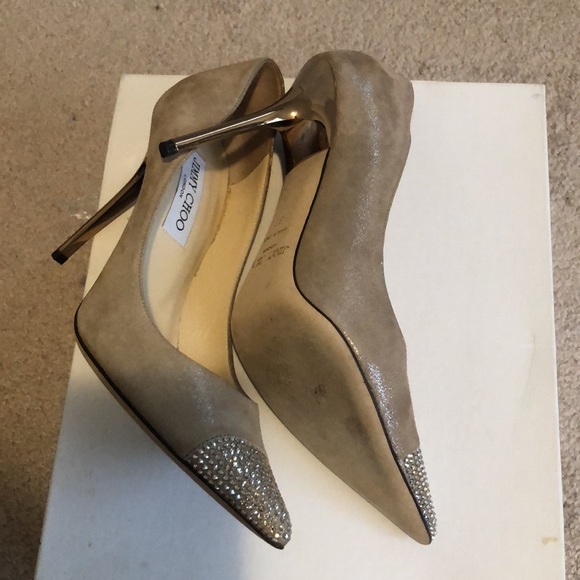 Gold hug heels Jimmy Choo - Picture 3 of 3